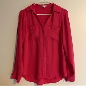 Woman’s Express Pink Button Down Blouse